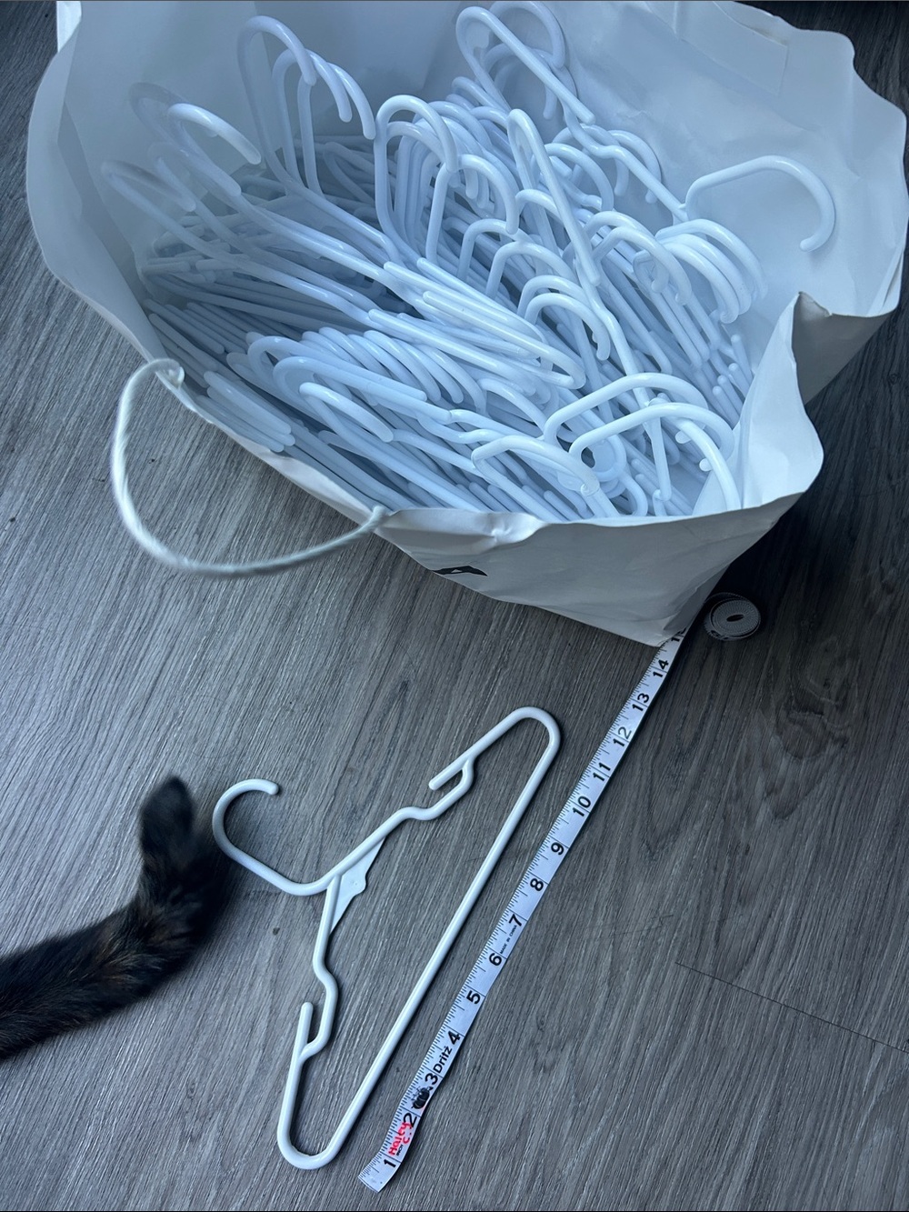 55 White Plastic Children’s Clothing Hangers